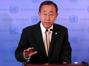 Tổng Thư ký LHQ Ban Ki-moon tuyên bố một kỷ nguyên mới trong việc hợp tác chống khủng bố.